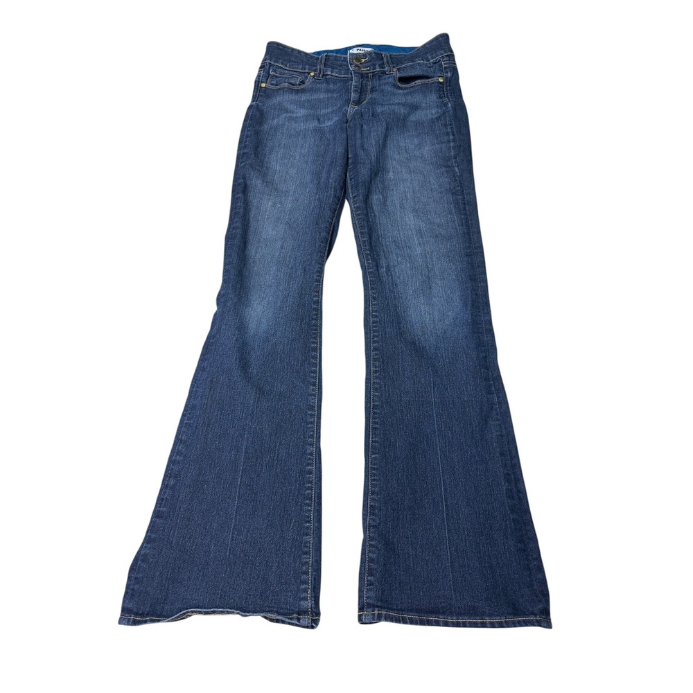 Paige Hidden Hills Petite Flare Jeans Dark Wash‎ Carson WA838 Womens 28X31 USA